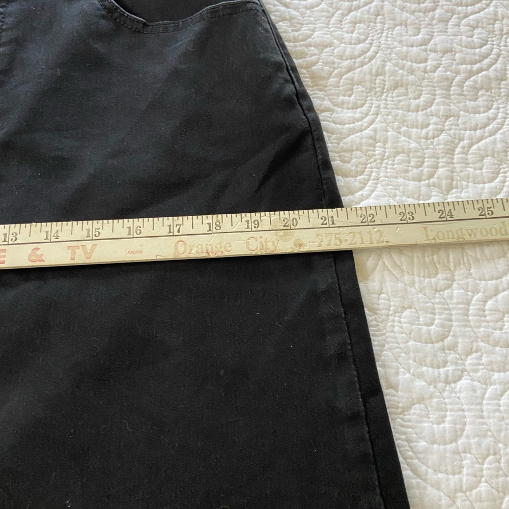 Riders by Lee Black Pencil Skirt Knee Length Mid Rise Pockets 80’s Retro Chic - Picture 12 of 13